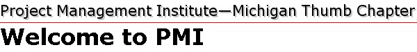 Welcome to PMI